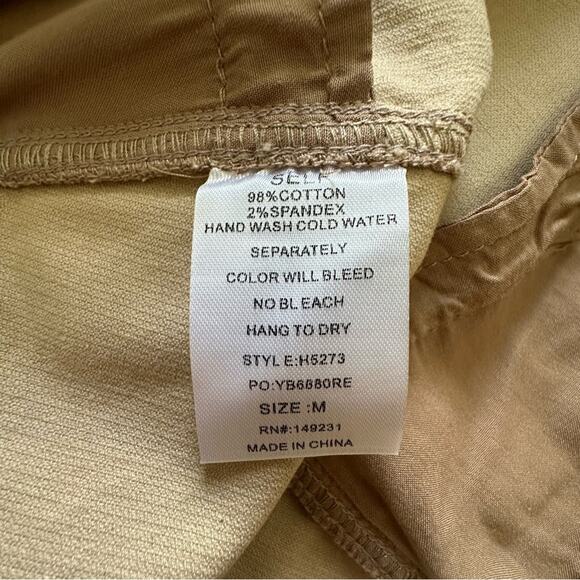 Kori Camel Tan Fine Corduroy Button Front Lightweight Mini Skirt Medium NEW - Picture 9 of 11